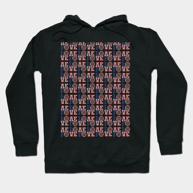 American love all over print Hoodie by LHaynes2020